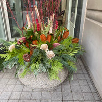 Planter decoration-Winter