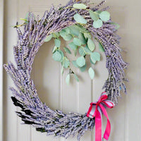 a lavender wreath