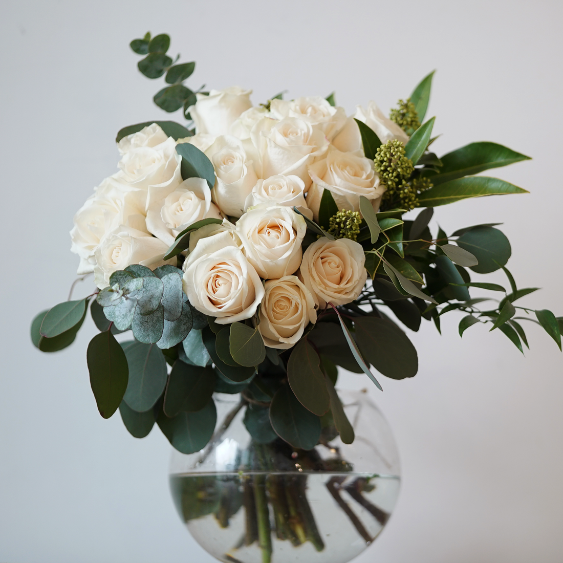 Champagne Elegance - Cream Roses