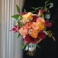 Peach & Orange Wedding Bouquet