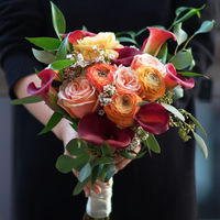 Peach & Orange Wedding Bouquet