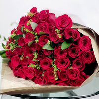 50 red roses for Valentine’s Day