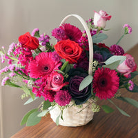 Pink Passion Basket Arrangment