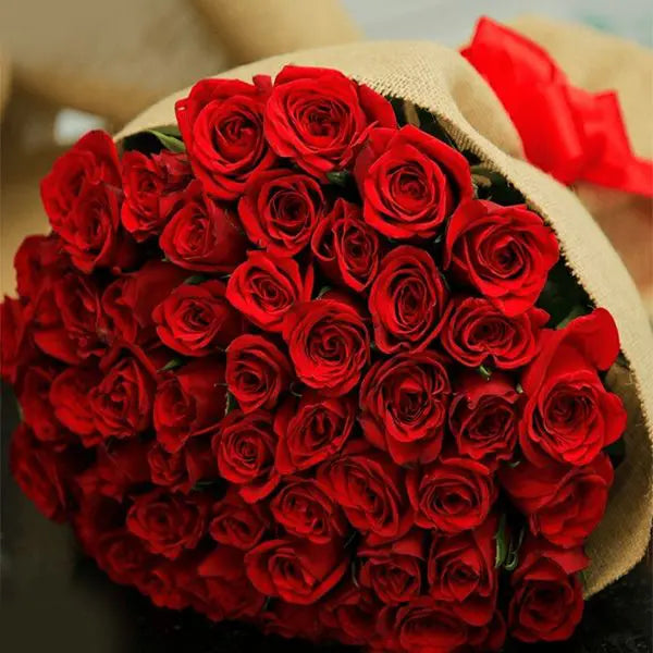 100 red roses for Valentine’s Day