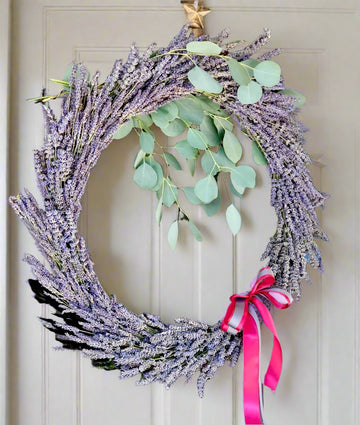 a lavender wreath