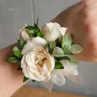 Modern Succulent & Rose Corsage and Boutonniere