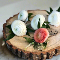 Ranunculus Charm Corsage and Boutonniere